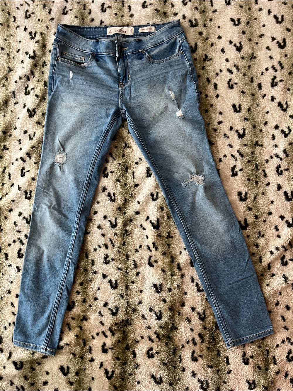 Hollister Light Blue Ripped Skinny Jeans